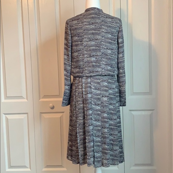 Tory Burch Marled Pleated Silk Dress - Picture 3 of 8